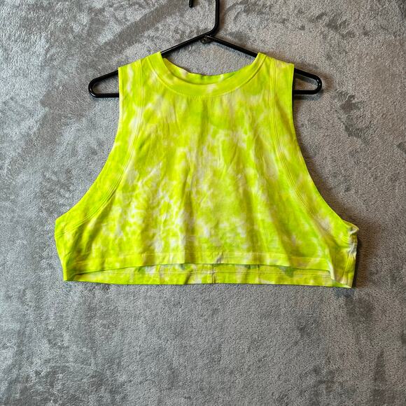 lululemon athletica Tops - Lululemon All Yours Cropped Cotton Tank‎ Top *Tie Dye Tie Dye Eccentric Lime 10